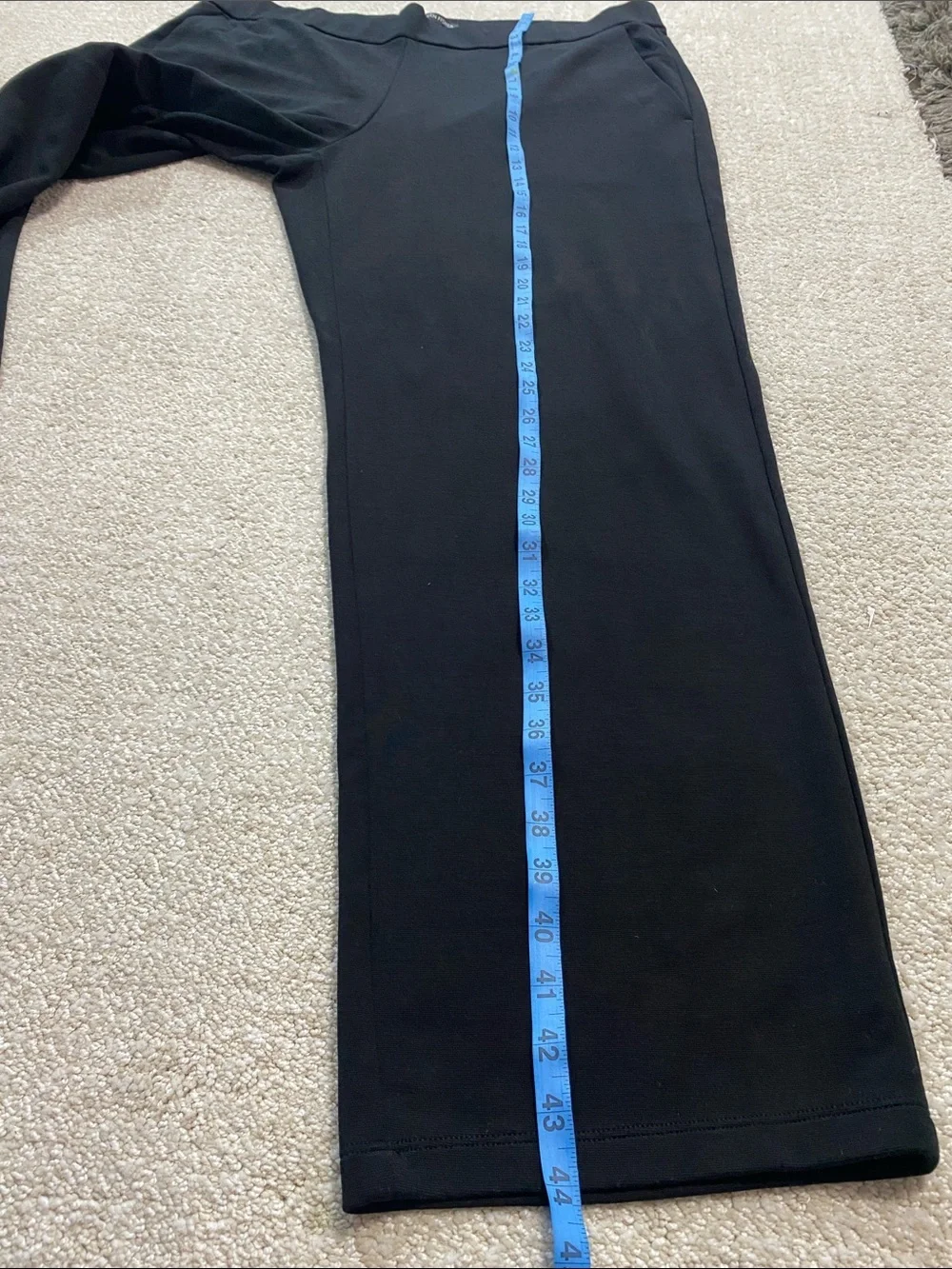 Eileen Fisher Black Wide-Leg Trousers with pockets on both sides Size XL